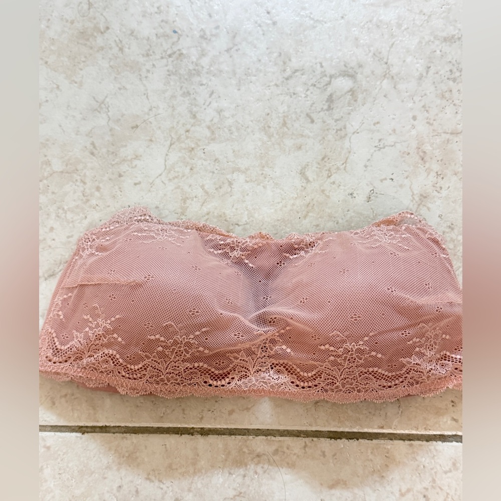 SPANX Lace Strapless Bandeau - Dusty Rose
